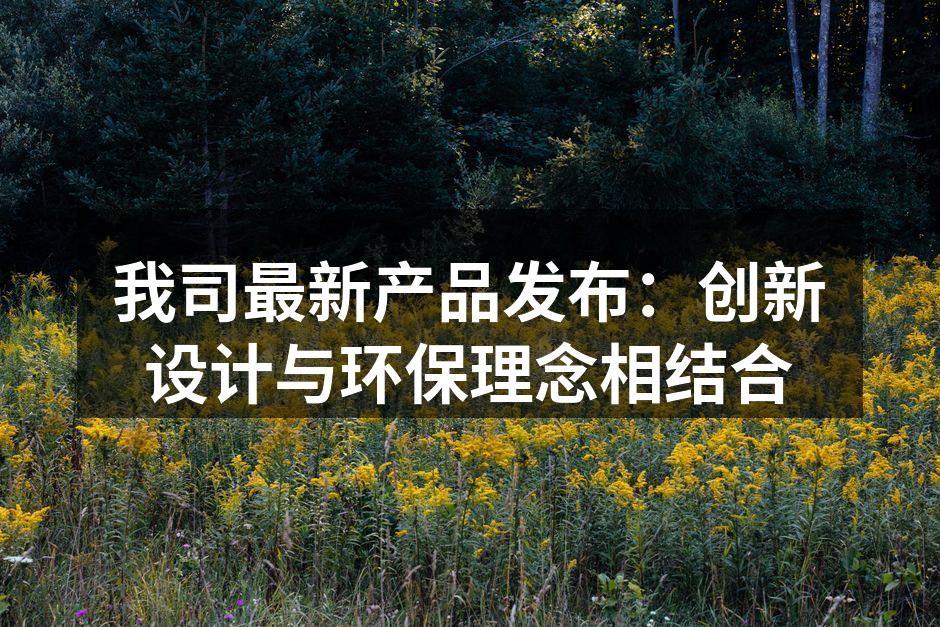 新产品展示,时尚与环保兼具